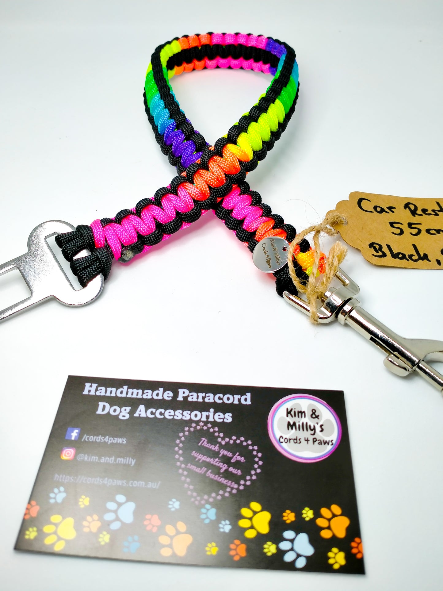 Pet Seat Belt - "Cobra" cords4paws Paracord Handmade Dog Accessories Customizable Made in Germany Shipping worldwide