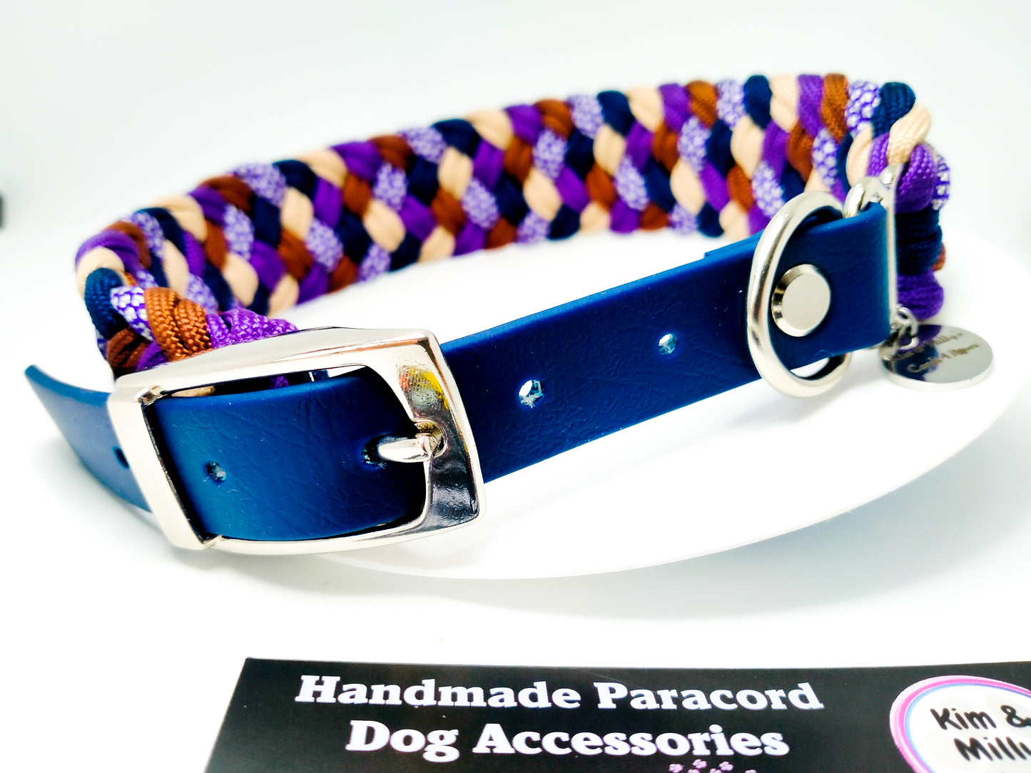 Dog Collar - Milly's Rainbow cords4paws Paracord Handmade Dog Accessories Customizable Made in Germany Shipping worldwide
