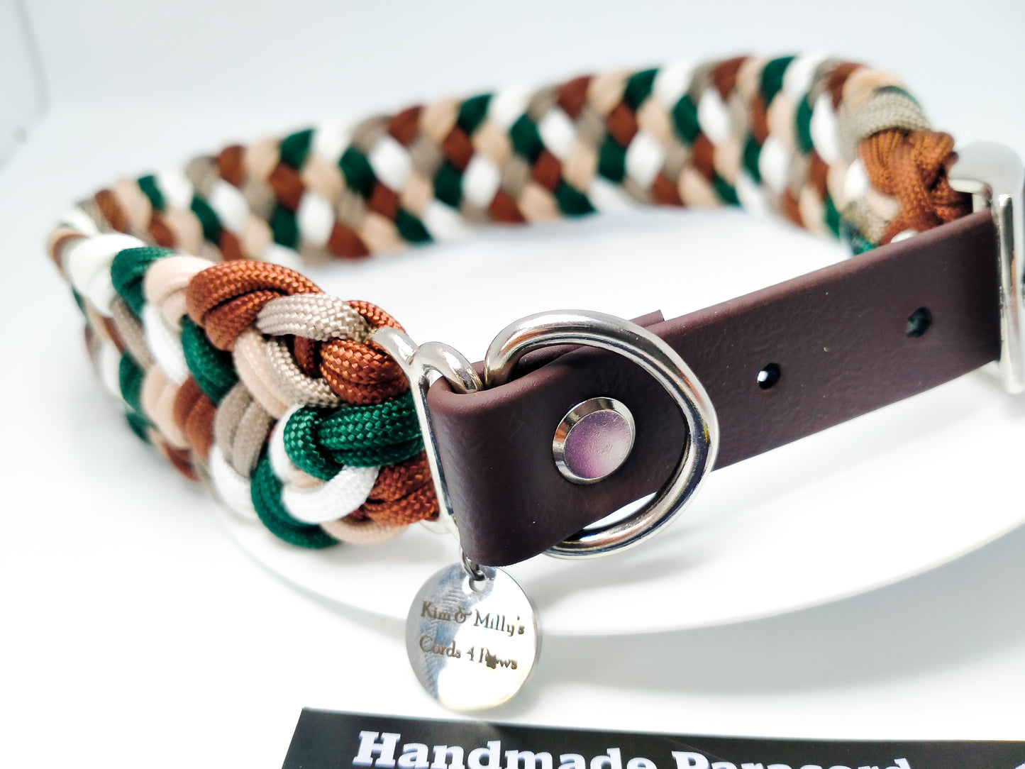 Dog Collar - Milly's Rainbow cords4paws Paracord Handmade Dog Accessories Customizable Made in Germany Shipping worldwide