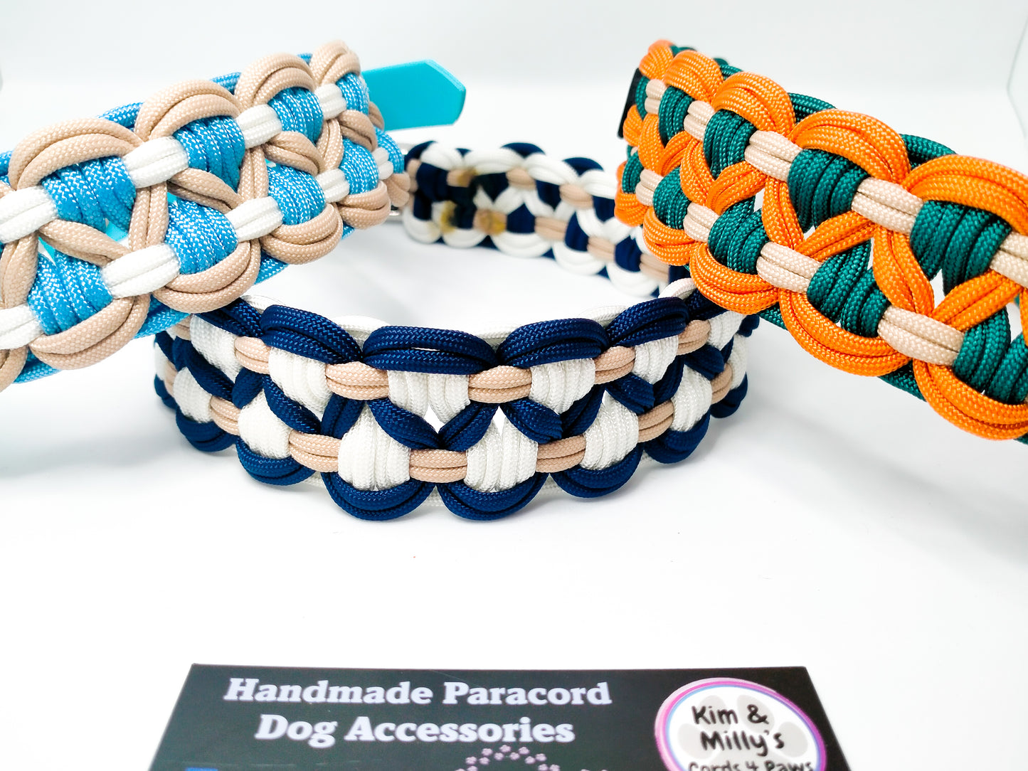 Dog Collar - Sadie's Posie Kim & Milly's Cords 4 Paws Paracord Handmade Dog Accessories Customizable Made in Germany Shipping worldwide