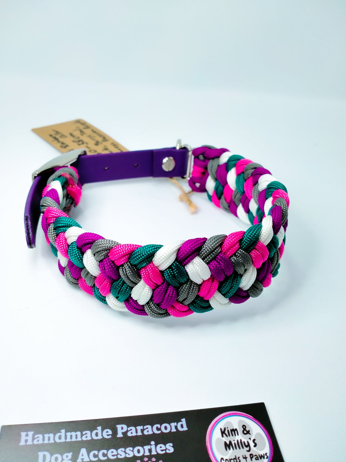 Dog Collar - Milly's Rainbow cords4paws Paracord Handmade Dog Accessories Customizable Made in Germany Shipping worldwide