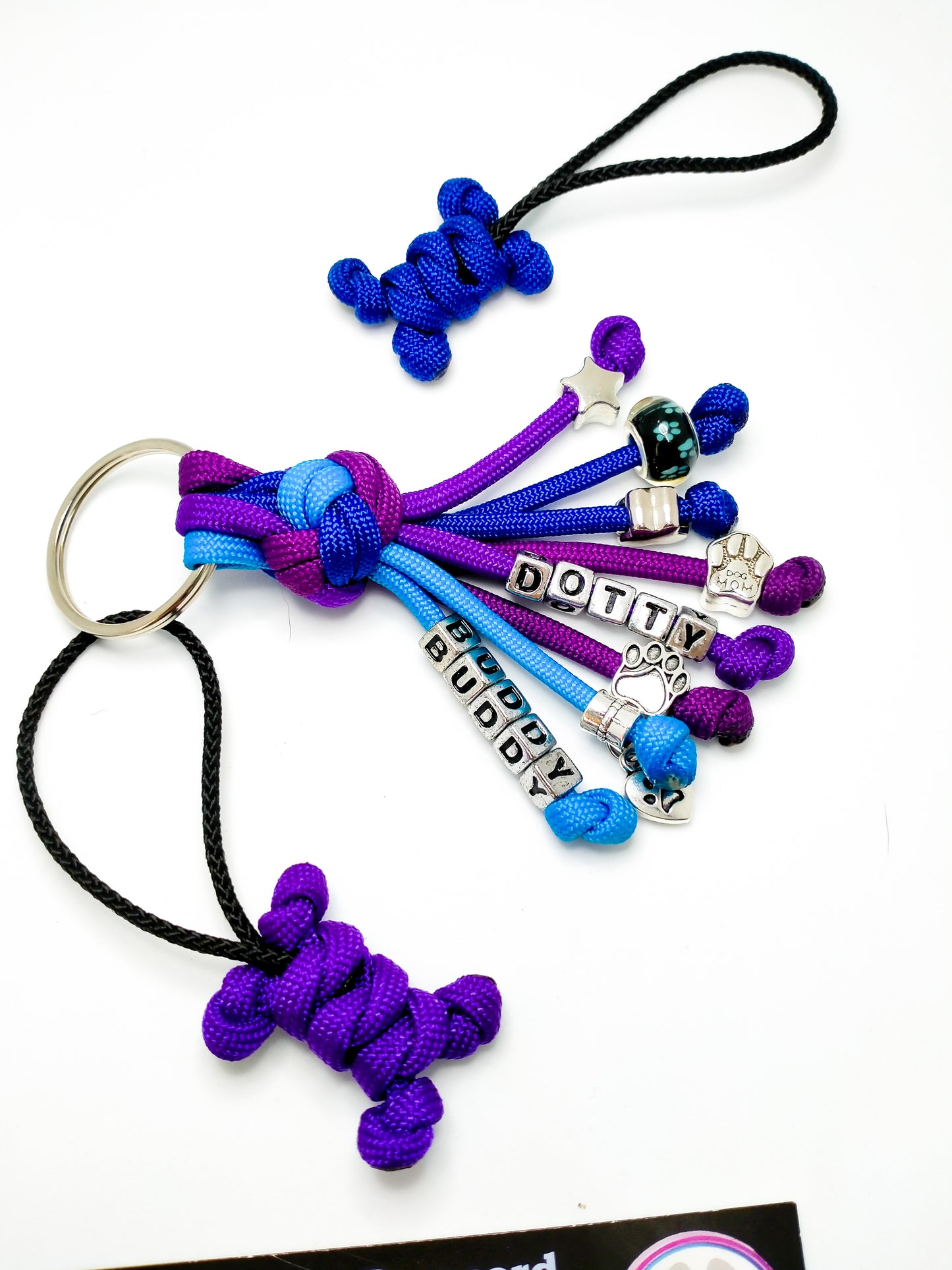 Key Chain - "Diamond" cords4paws Paracord Handmade Dog Accessories Customizable Made in Germany Shipping worldwide