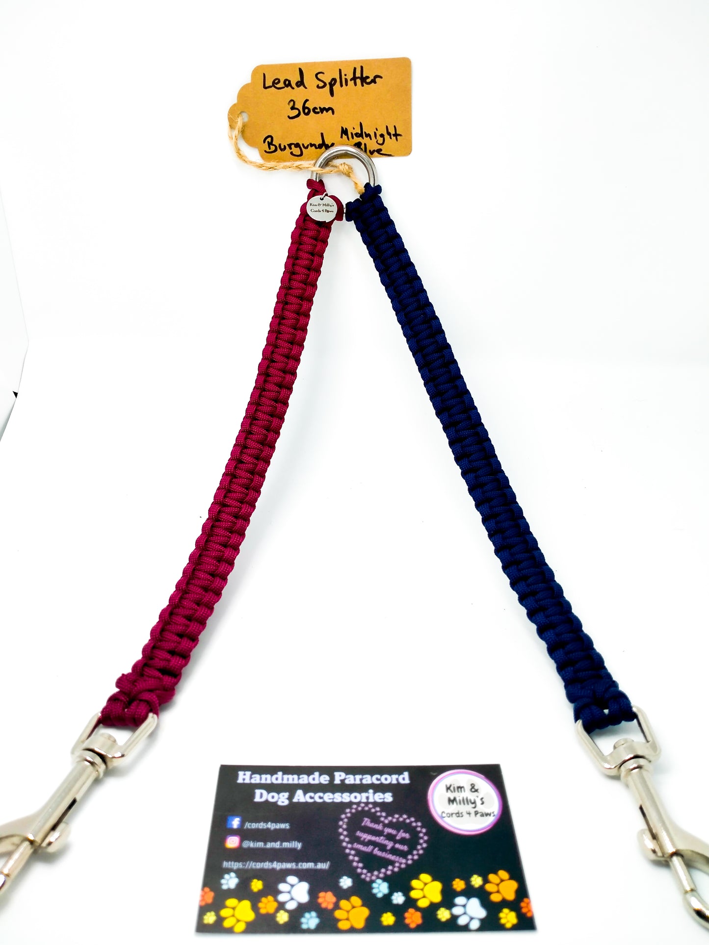 Dual Lead Attachment - "Cobra" cords4paws Paracord Handmade Dog Accessories Customizable Made in Germany Shipping worldwide