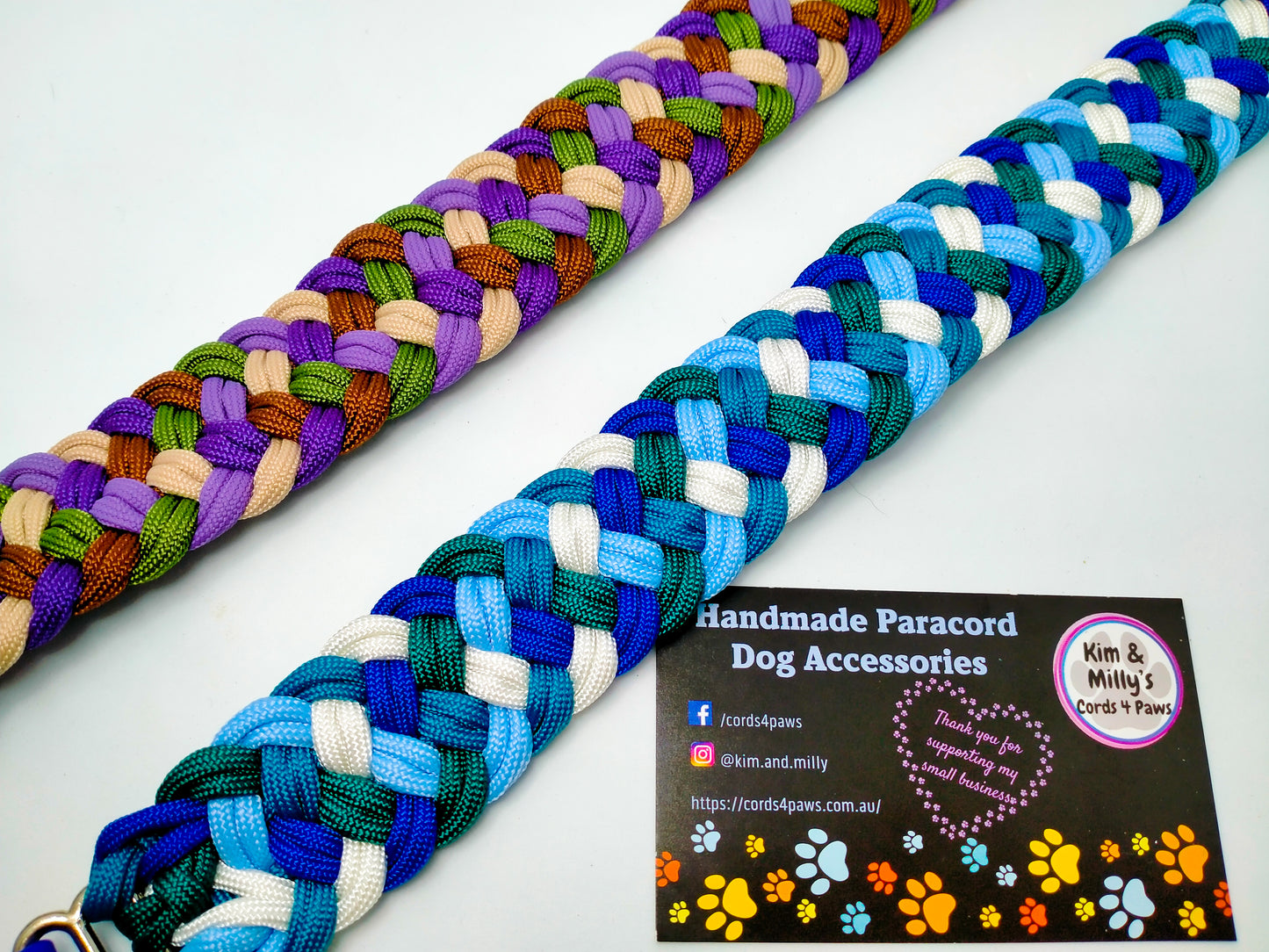 Dog Collar - Milly's Rainbow cords4paws Paracord Handmade Dog Accessories Customizable Made in Germany Shipping worldwide
