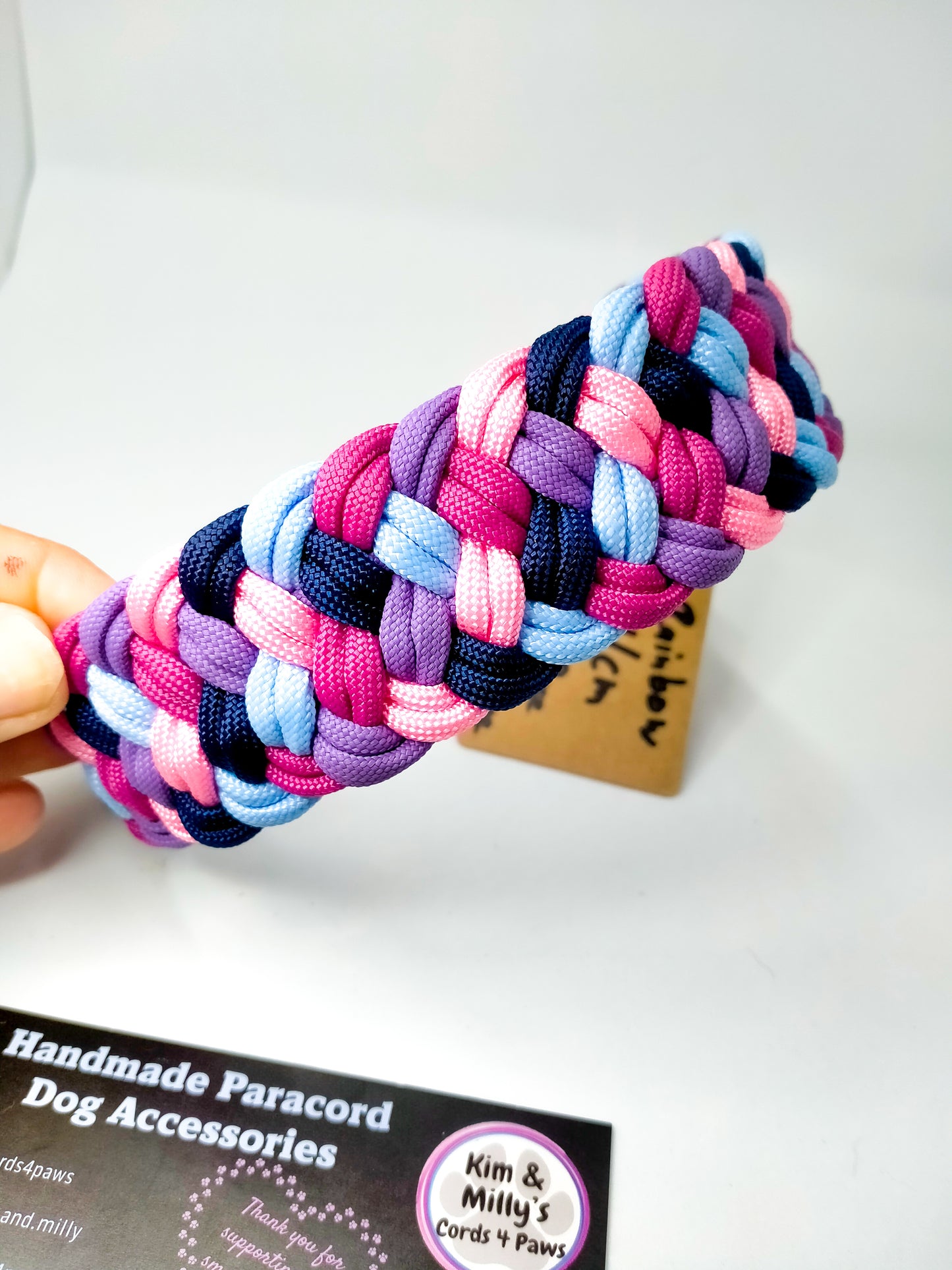 Dog Collar - Milly's Rainbow cords4paws Paracord Handmade Dog Accessories Customizable Made in Germany Shipping worldwide