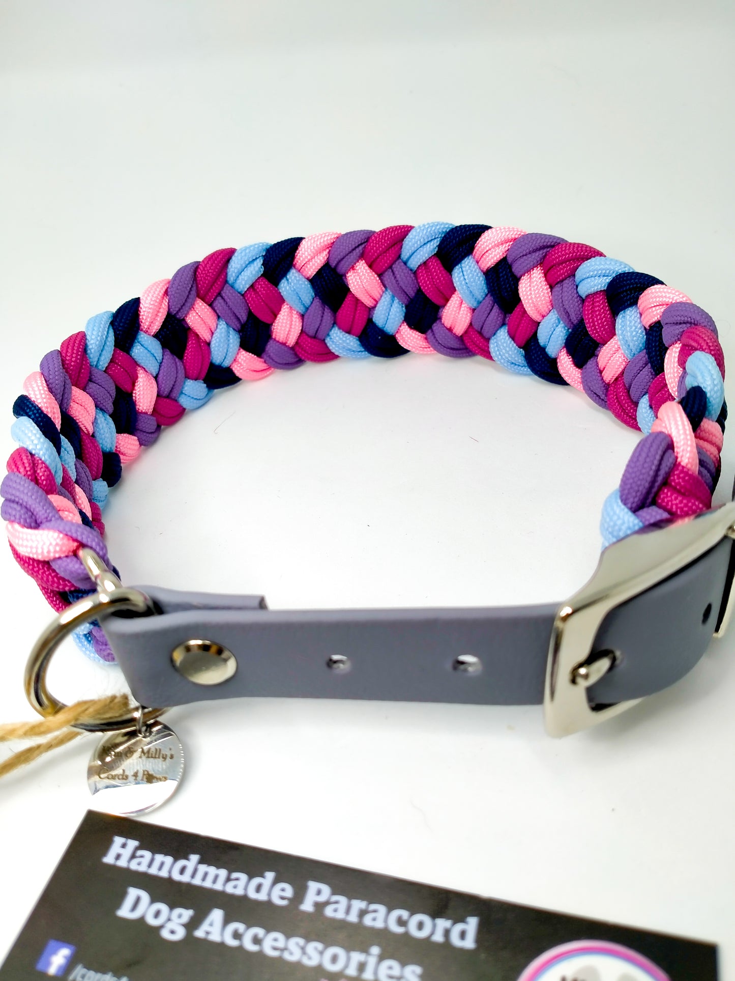 Dog Collar - Milly's Rainbow cords4paws Paracord Handmade Dog Accessories Customizable Made in Germany Shipping worldwide