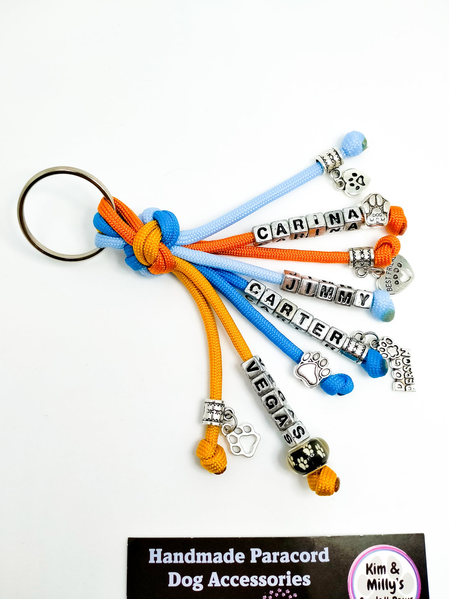 Key Chain - "Diamond" cords4paws Paracord Handmade Dog Accessories Customizable Made in Germany Shipping worldwide