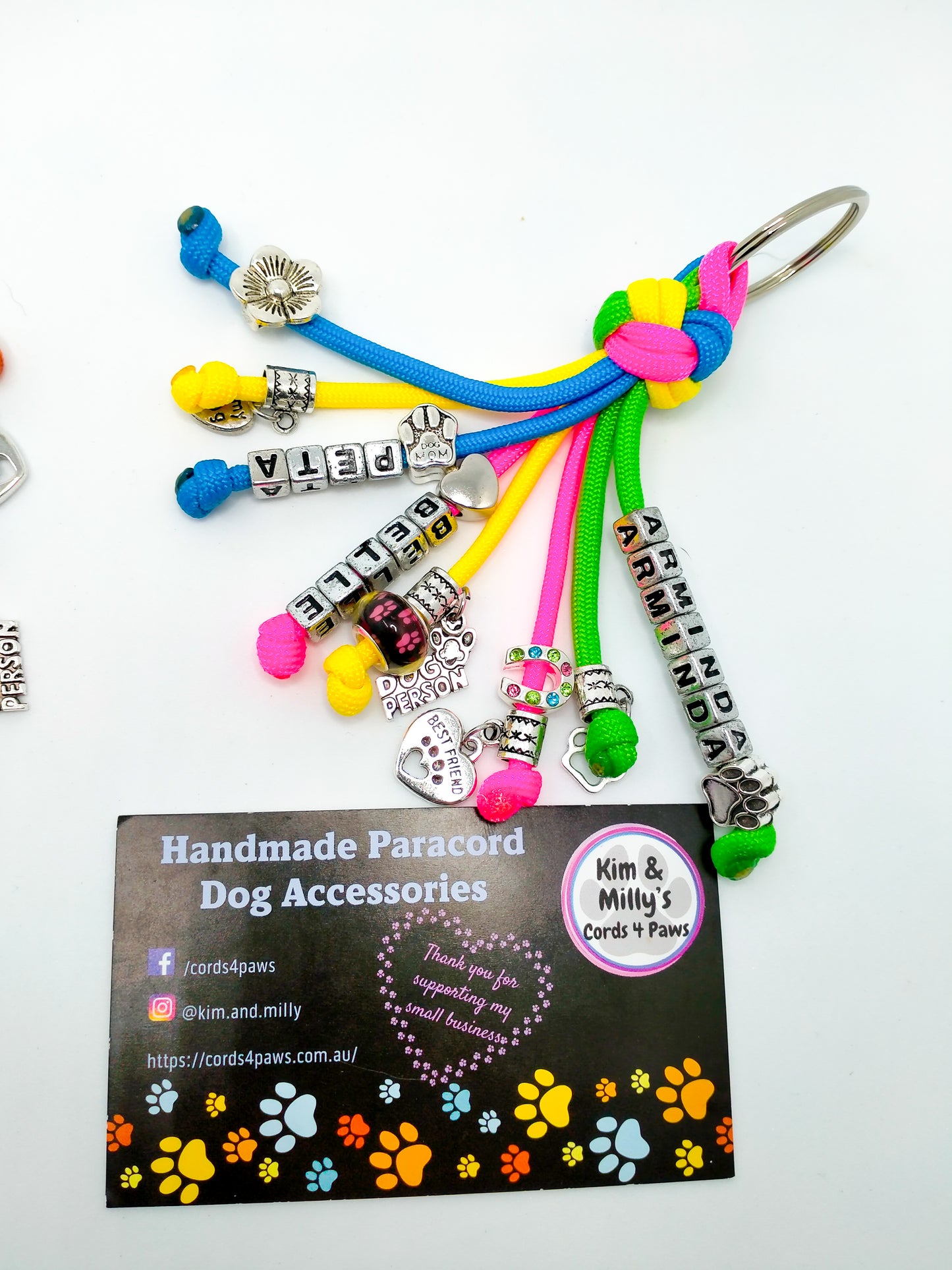 Key Chain - "Diamond" cords4paws Paracord Handmade Dog Accessories Customizable Made in Germany Shipping worldwide