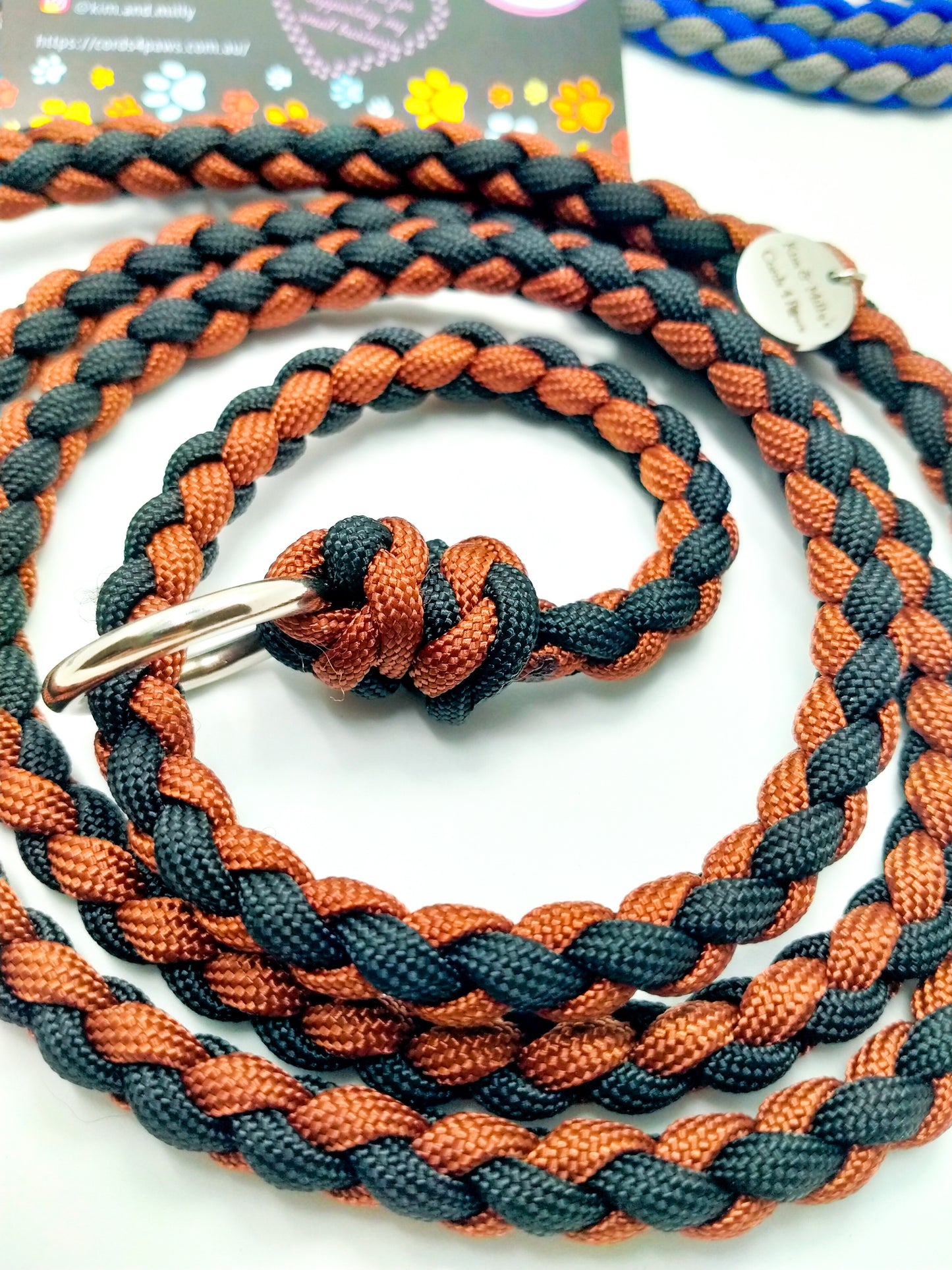Groomer's Slip Lead - 4 Strand Round Braid cords4paws Paracord Handmade Dog Accessories Customizable Made in Germany Shipping worldwide