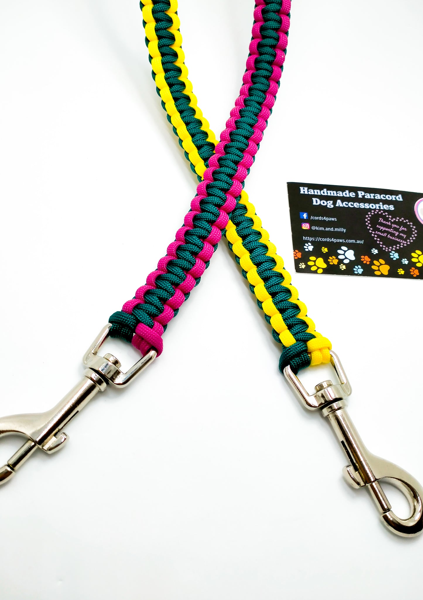 Dual Lead Attachment - "Cobra" cords4paws Paracord Handmade Dog Accessories Customizable Made in Germany Shipping worldwide