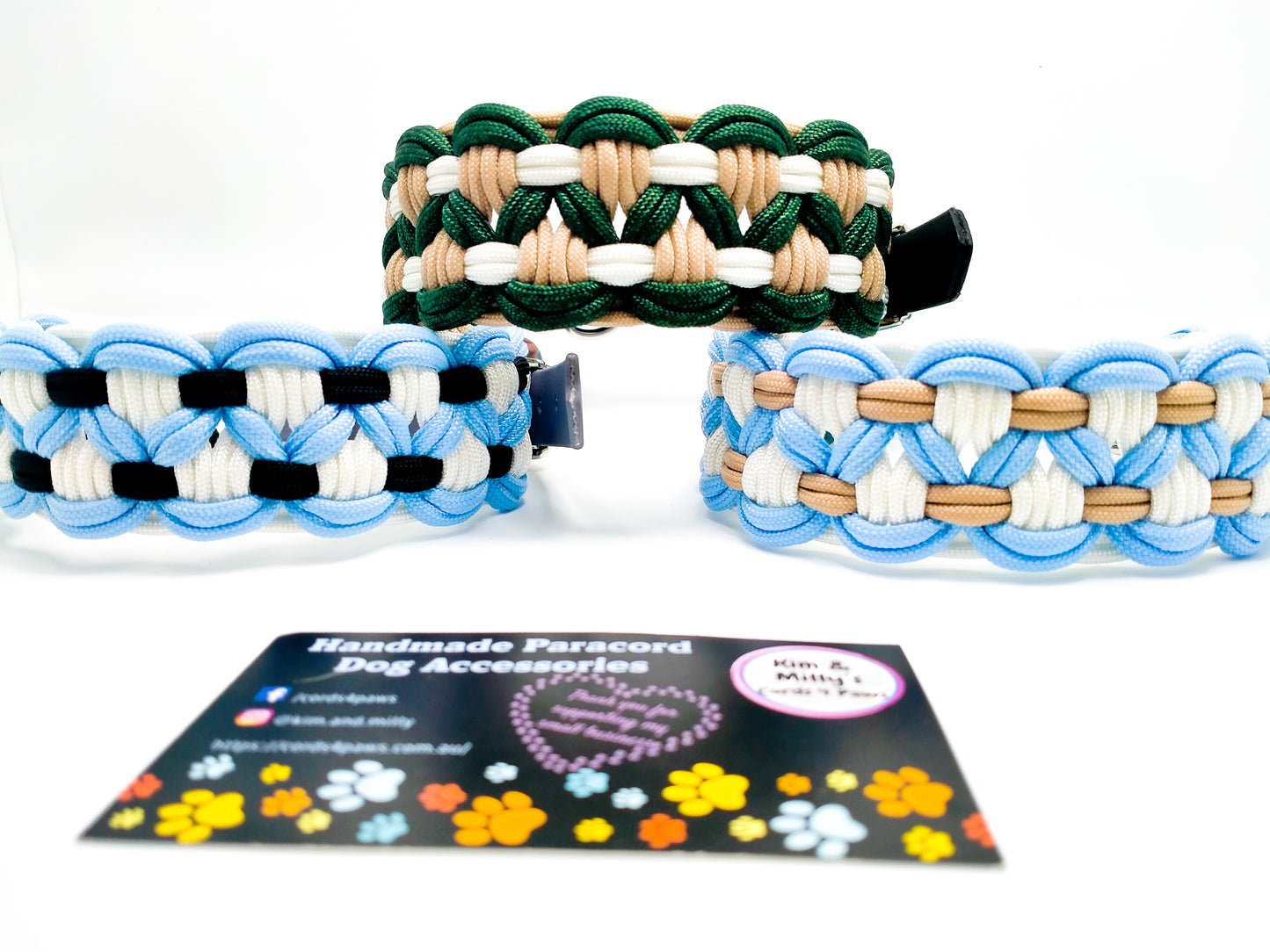 Dog Collar - Sadie's Posie Kim & Milly's Cords 4 Paws Paracord Handmade Dog Accessories Customizable Made in Germany Shipping worldwide