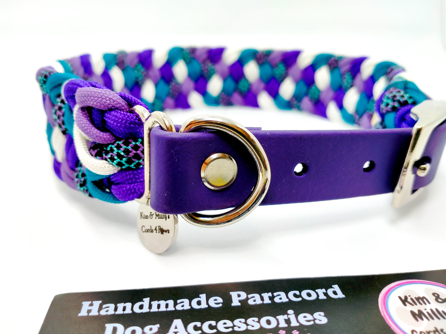 Dog Collar - Milly's Rainbow cords4paws Paracord Handmade Dog Accessories Customizable Made in Germany Shipping worldwide