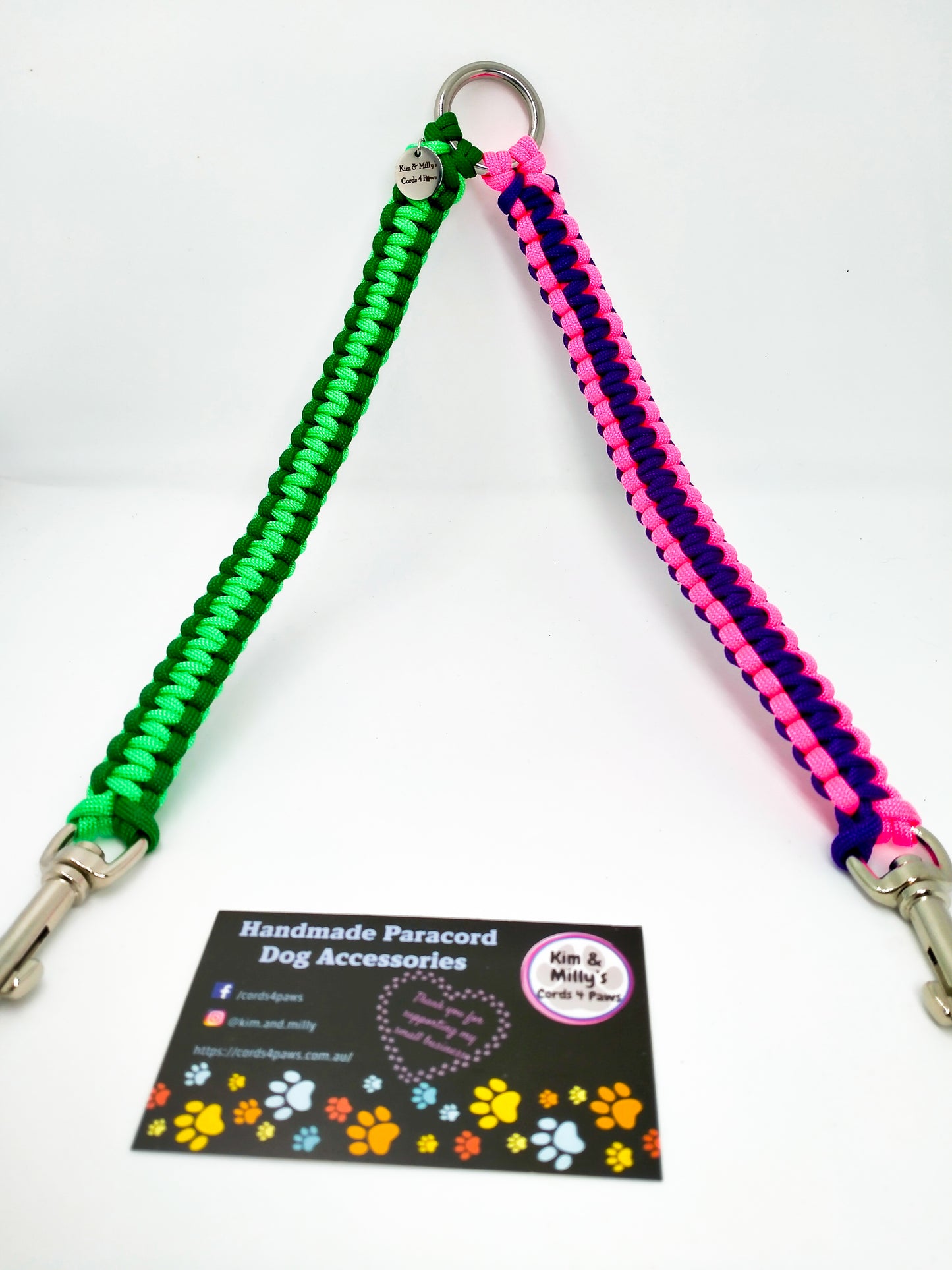 Dual Lead Attachment - "Cobra" cords4paws Paracord Handmade Dog Accessories Customizable Made in Germany Shipping worldwide