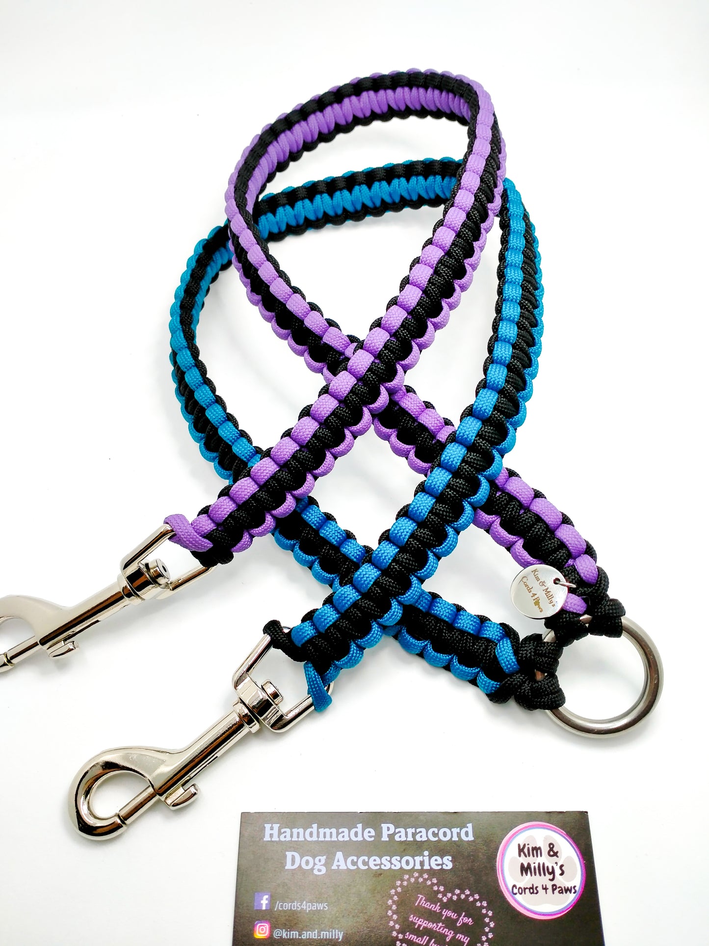 Dual Lead Attachment - "Cobra" cords4paws Paracord Handmade Dog Accessories Customizable Made in Germany Shipping worldwide