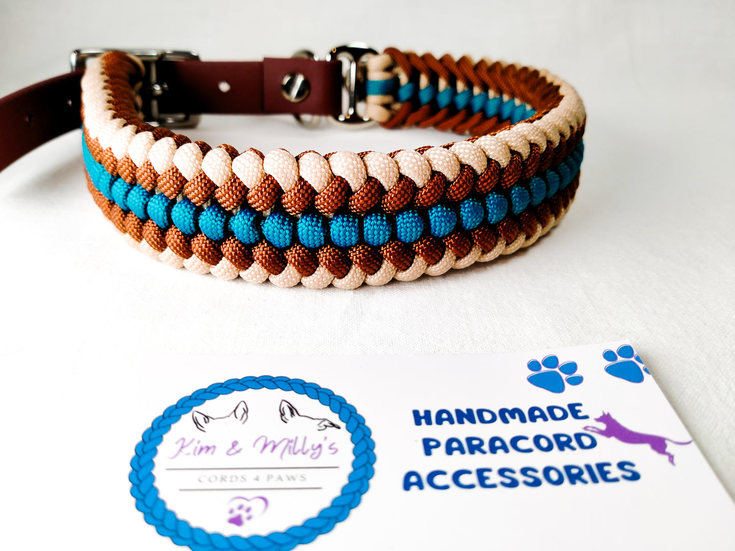 Pre-Made: Sanctified Collar, 34 - 43cm Kim & Milly's Cords 4 Paws Paracord Handmade Dog Accessories Customizable Made in Germany Shipping worldwide