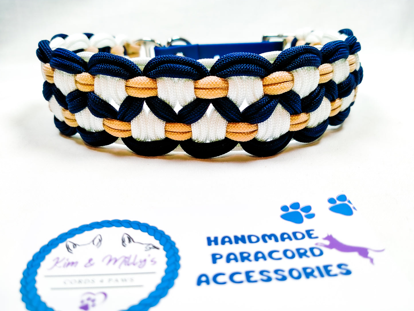 Pre-Made: Sadie's Posie Collar, 36-44cm Kim & Milly's Cords 4 Paws Paracord Handmade Dog Accessories Customizable Made in Germany Shipping worldwide