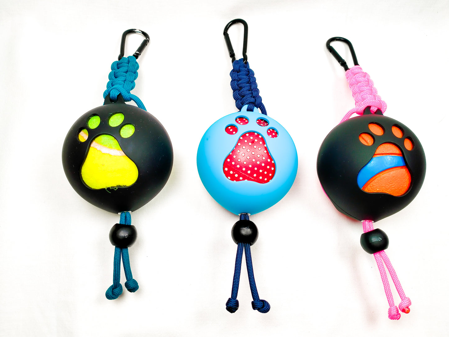 Paracord Ball Holder Kim & Milly's Cords 4 Paws Paracord Handmade Dog Accessories Customizable Made in Germany Shipping worldwide