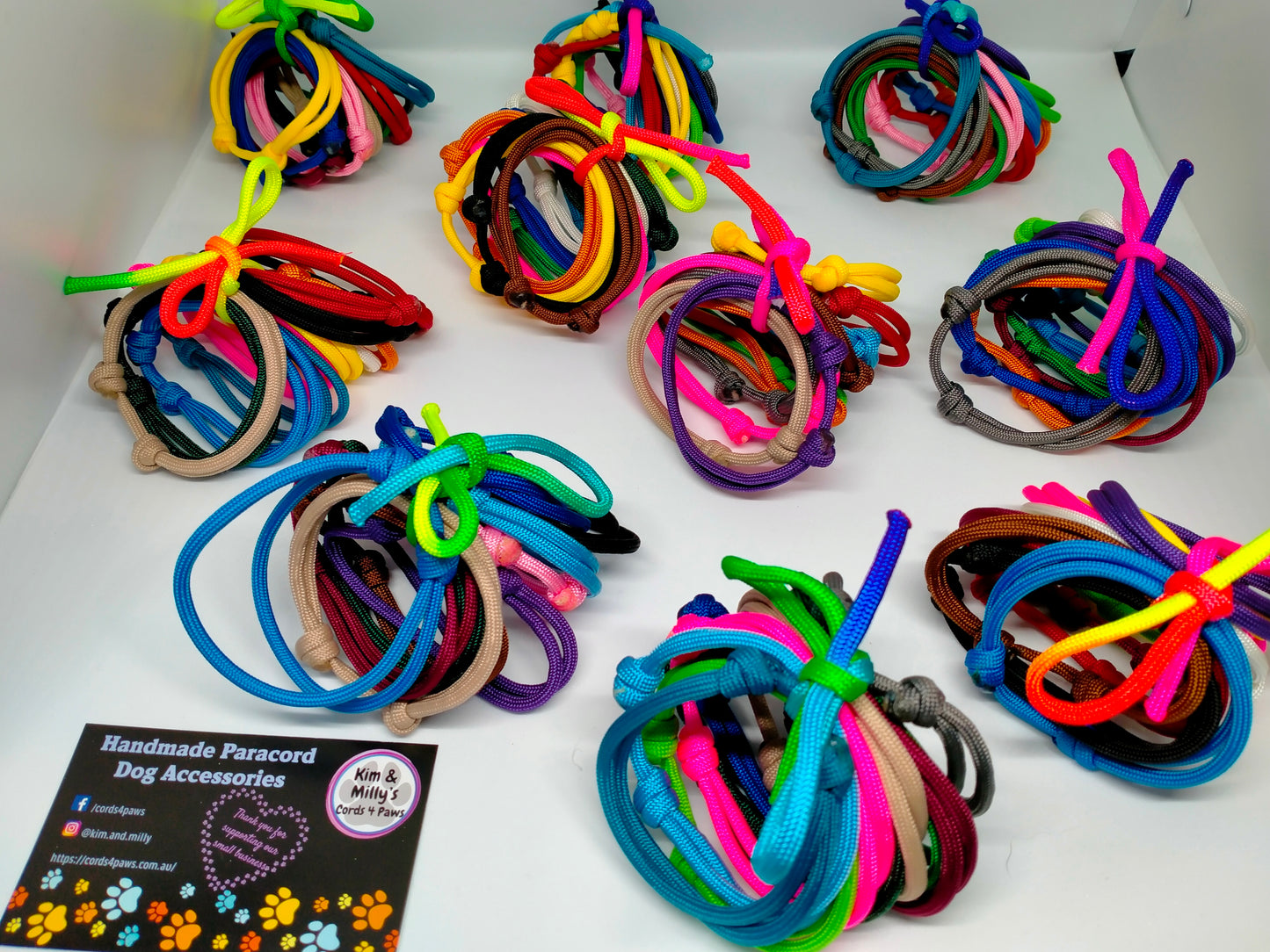 Sets of Whelping Collars cords4paws Paracord Handmade Dog Accessories Customizable Made in Germany Shipping worldwide
