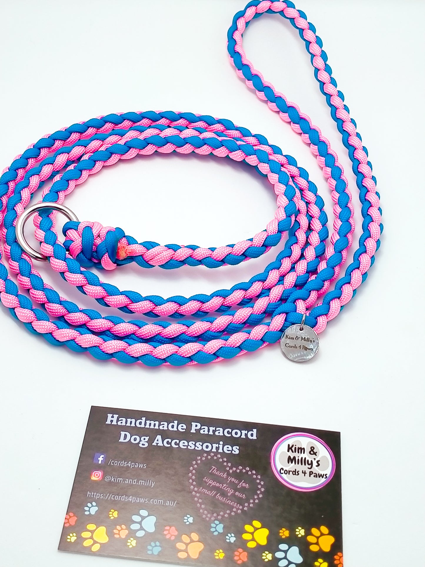 Groomer's Slip Lead - 4 Strand Round Braid cords4paws Paracord Handmade Dog Accessories Customizable Made in Germany Shipping worldwide
