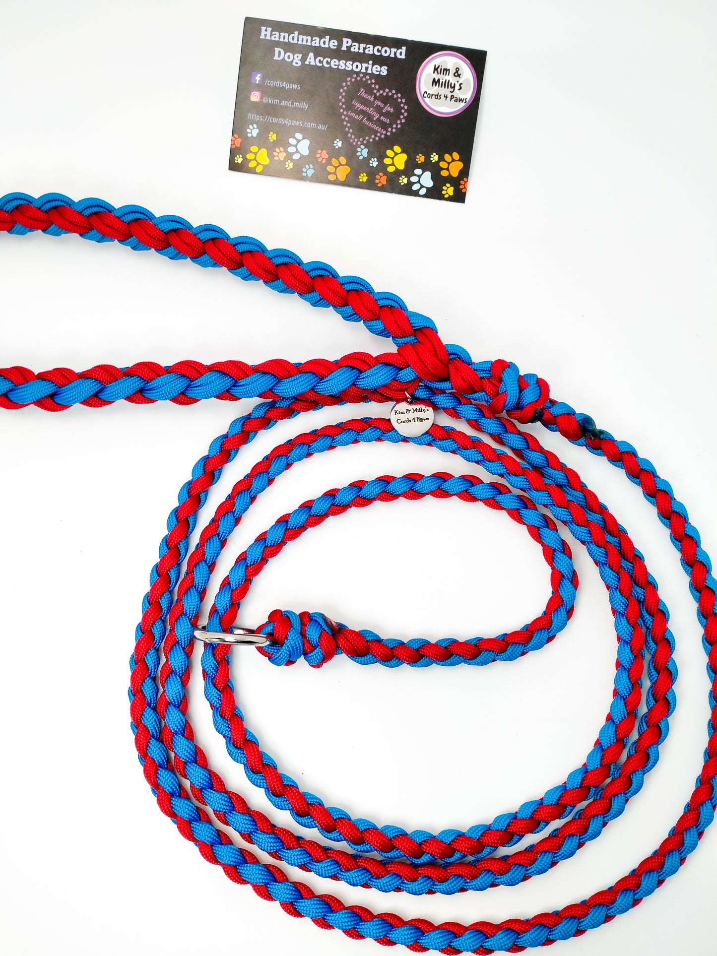 Groomer's Slip Lead - 4 Strand Round Braid cords4paws Paracord Handmade Dog Accessories Customizable Made in Germany Shipping worldwide