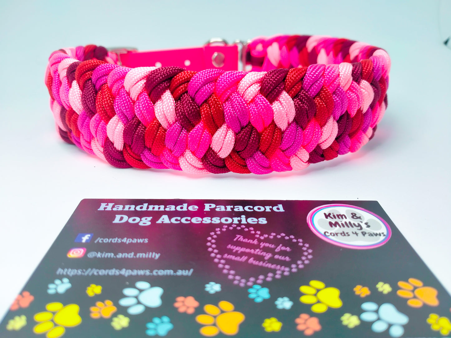 Dog Collar - Milly's Rainbow cords4paws Paracord Handmade Dog Accessories Customizable Made in Germany Shipping worldwide