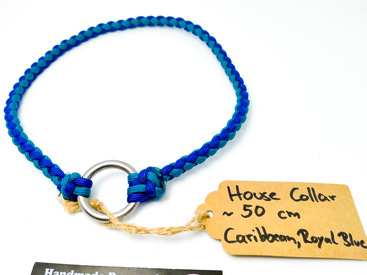 Pre Made: House Collar - Royal Blue, Caribbean, 50cm Kim & Milly's Cords 4 Paws Paracord Handmade Dog Accessories Customizable Made in Germany Shipping worldwide