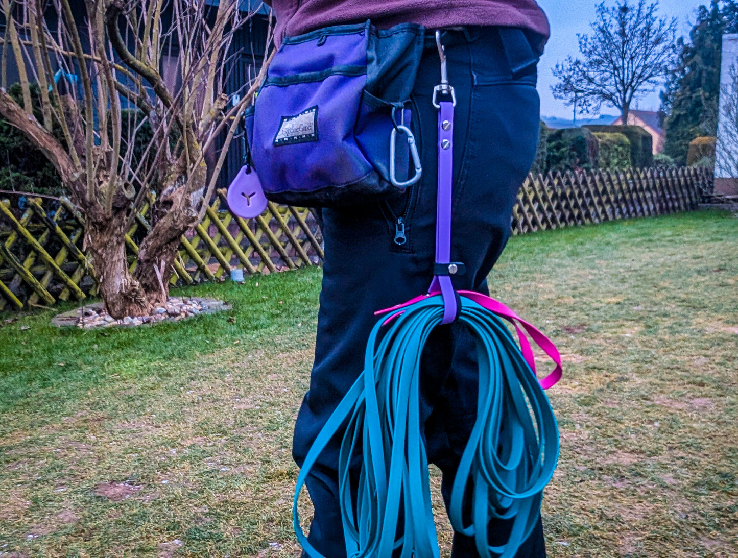 3-in-1 BioThane® Multi-Use Kurzführer & Schleppleinenhalter