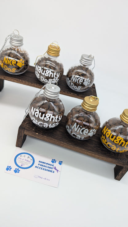 Weihnachtskugeln für Hunde & Katzen – „Nice“ & „Naughty“ - auch personalisierbar